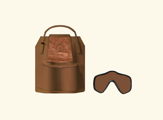 Sawft Oversize Tote Bag and Eyemask Cover Set - "Play In The Mud" (Brown)